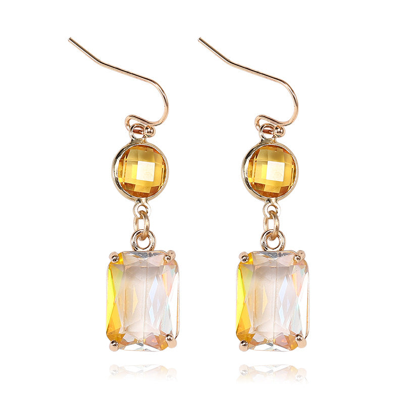 Wholesale Glass Crystal Copper Earrings